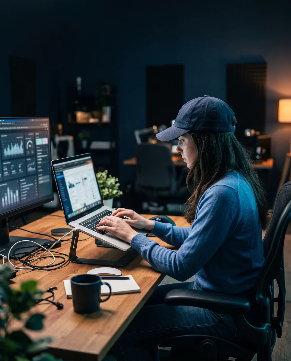 A Custom Marketing Solutions strategist reviewing client campaign performance