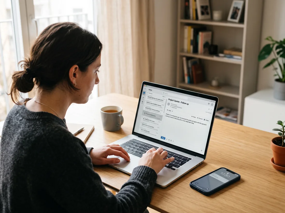 Social inbox with customer message threads being answered